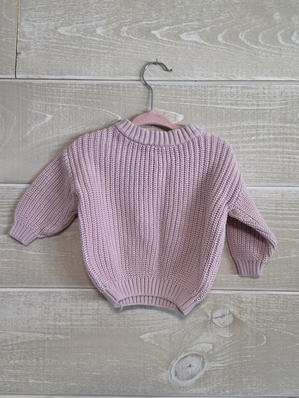 Aeropostale Soft Pink Chunky Knit Crewneck Sweater